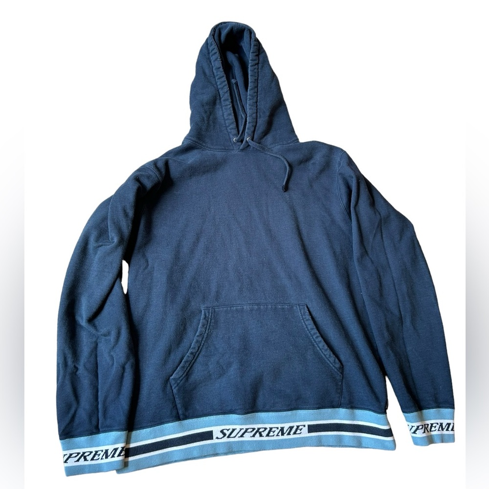 Supreme Hoodie Sweatshirt Sweater FW16 Blue Men’s Medium